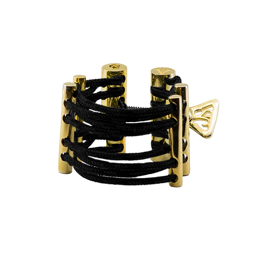 Ligatura za alt saksofon/Bb klarinet SCV Tonus Mundi (crna, Gold Plated, S)