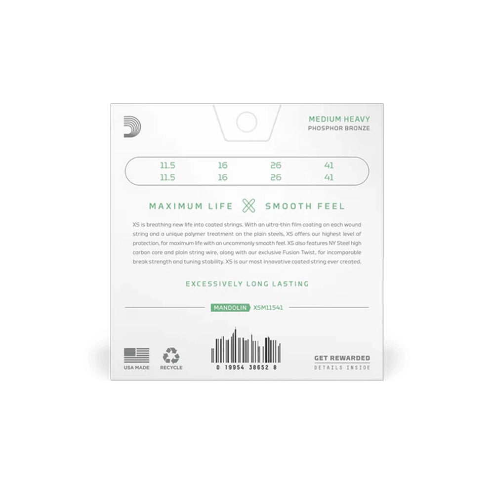 D’Addario XS Phosphor Bronze žice za mandolinu – Medium Heavy (11.5–41)