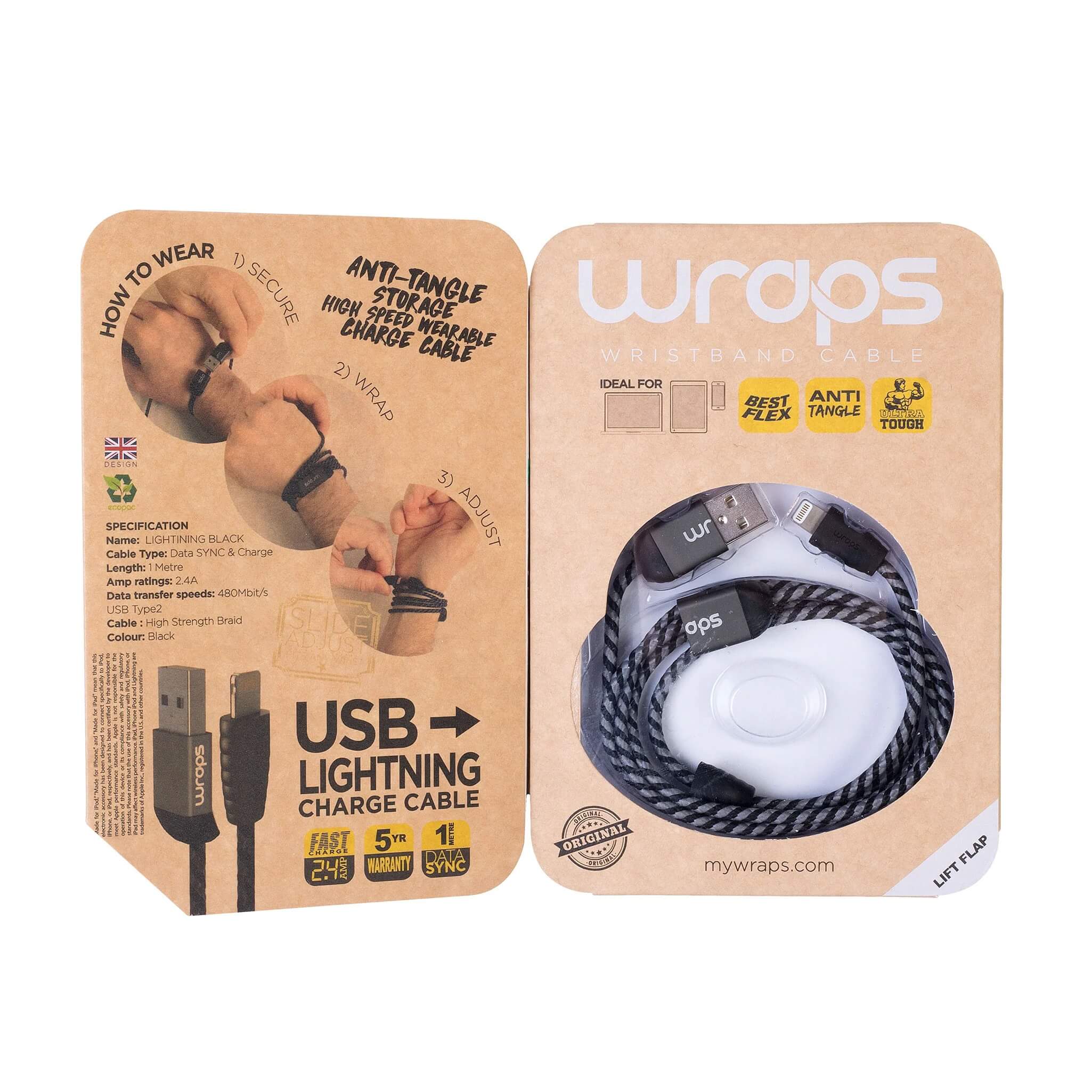 Kabel za punjač Wraps Lightning to USB