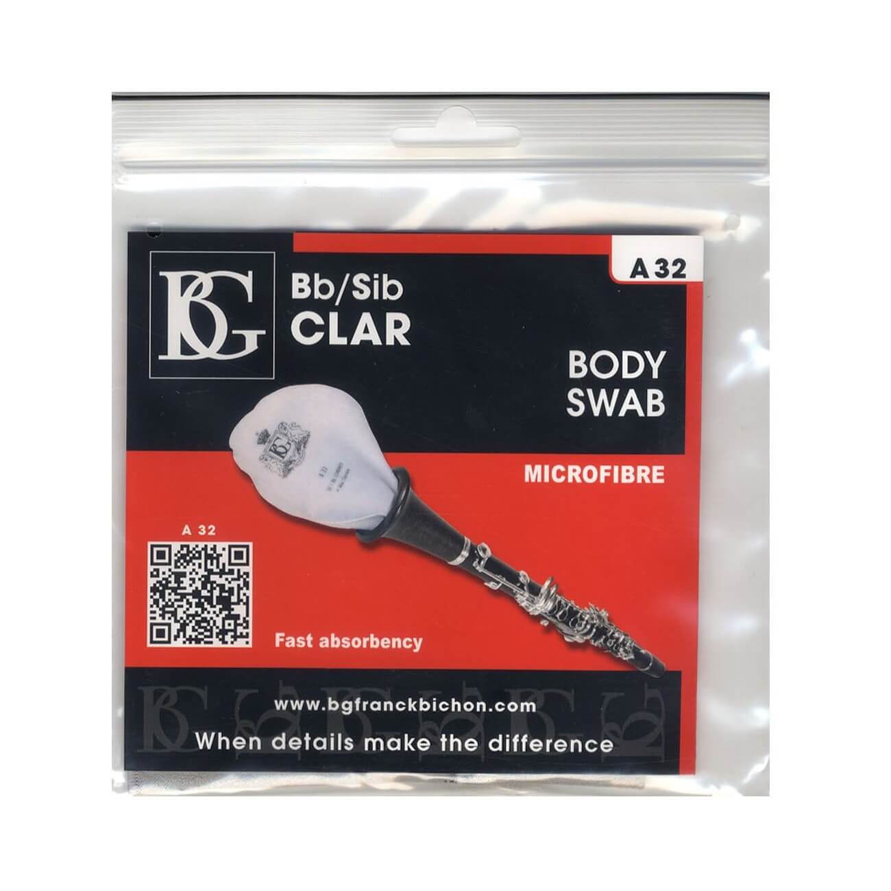 Krpica za čišćenje klarineta BG A32