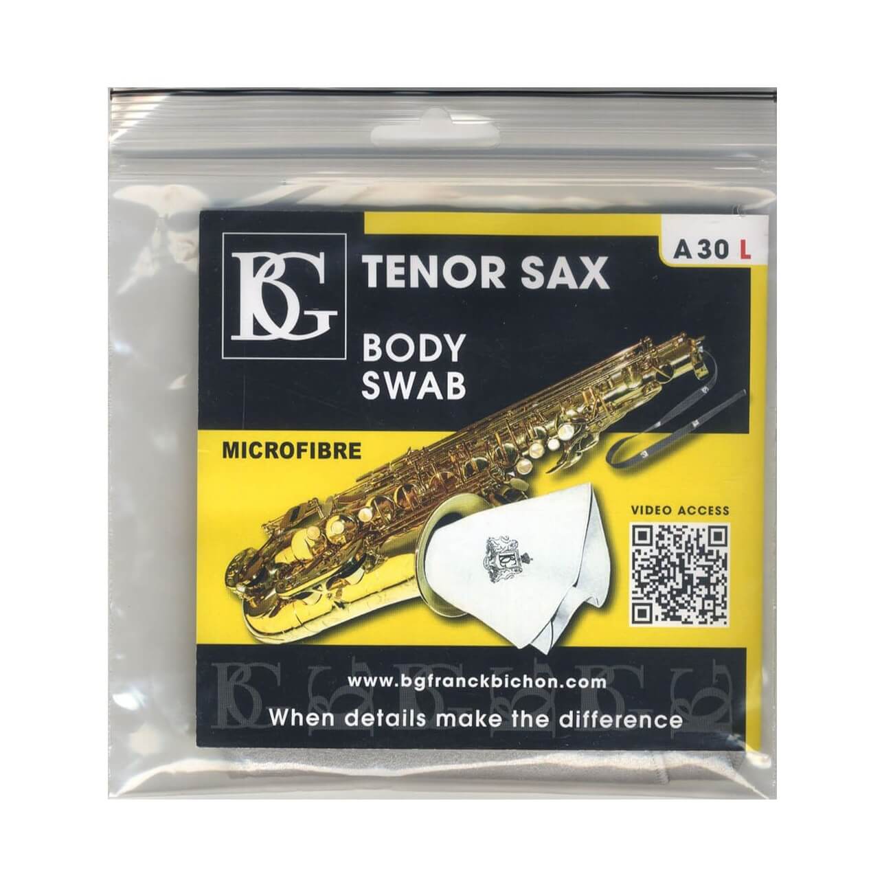 Krpica za unutarnje čišćenje tenor saksofona BG A30L