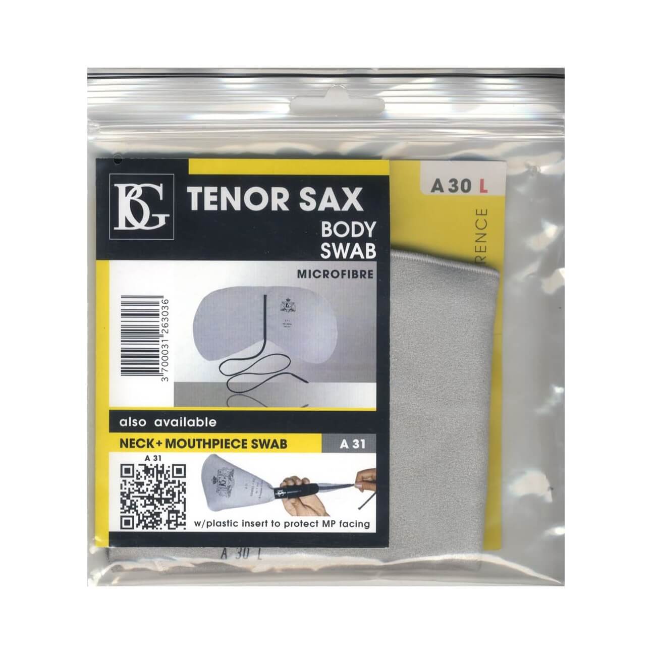 Krpica za unutarnje čišćenje tenor saksofona BG A30L