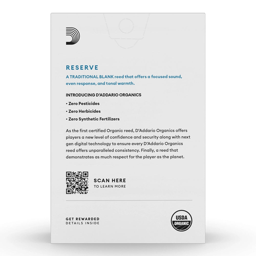 Pisak za Bb Klarinet D'Addario Reserve Organic 3.5+