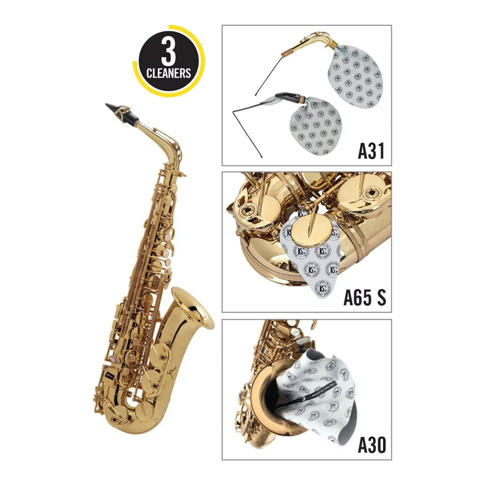 Set krpica za čišćenje alt saksofona BG A31 + A30 + A65S