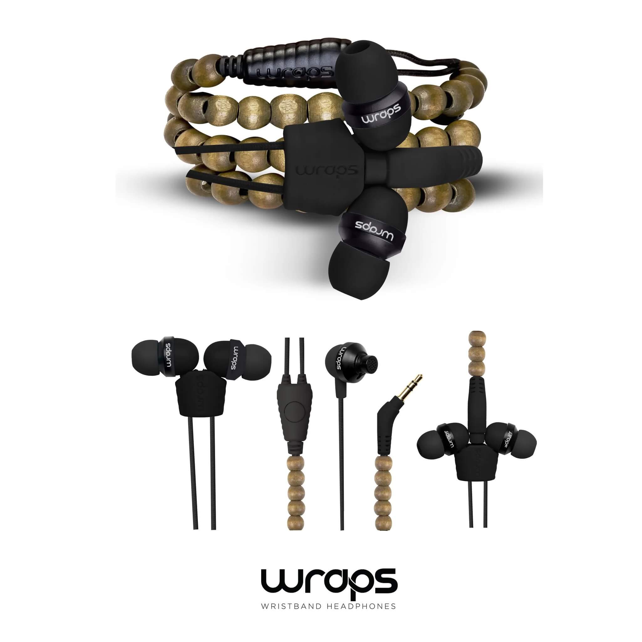 Slušalice Wraps Natural - crne