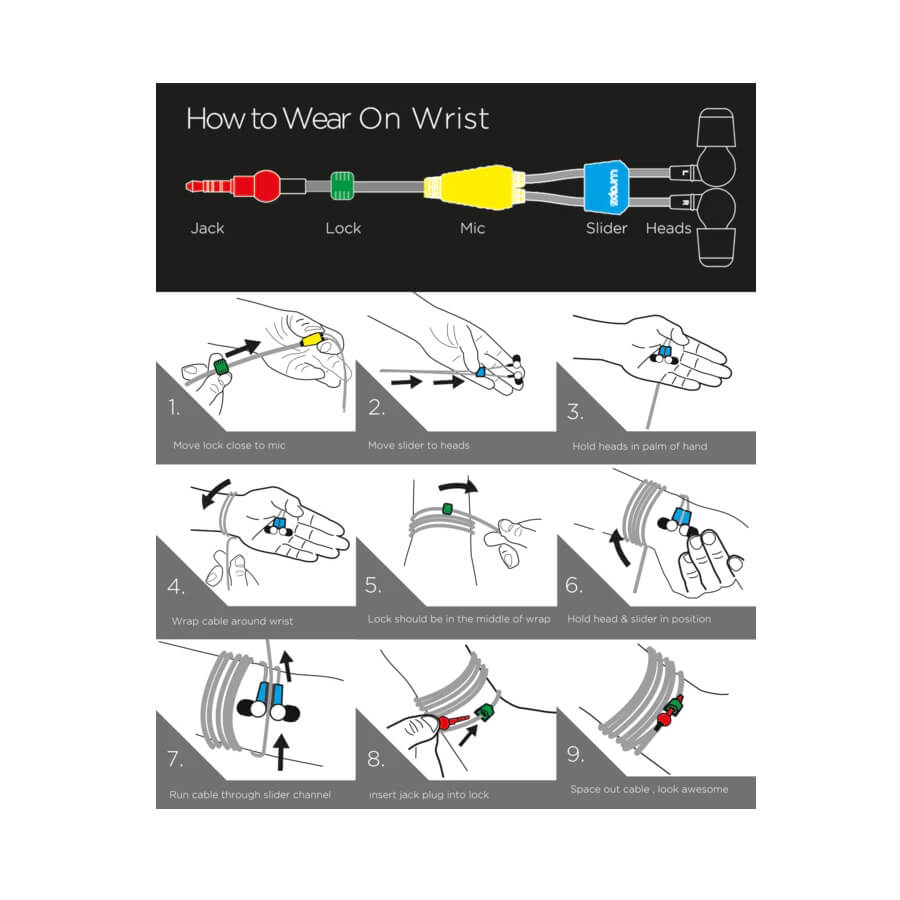 Slušalice Wraps Natural - crne