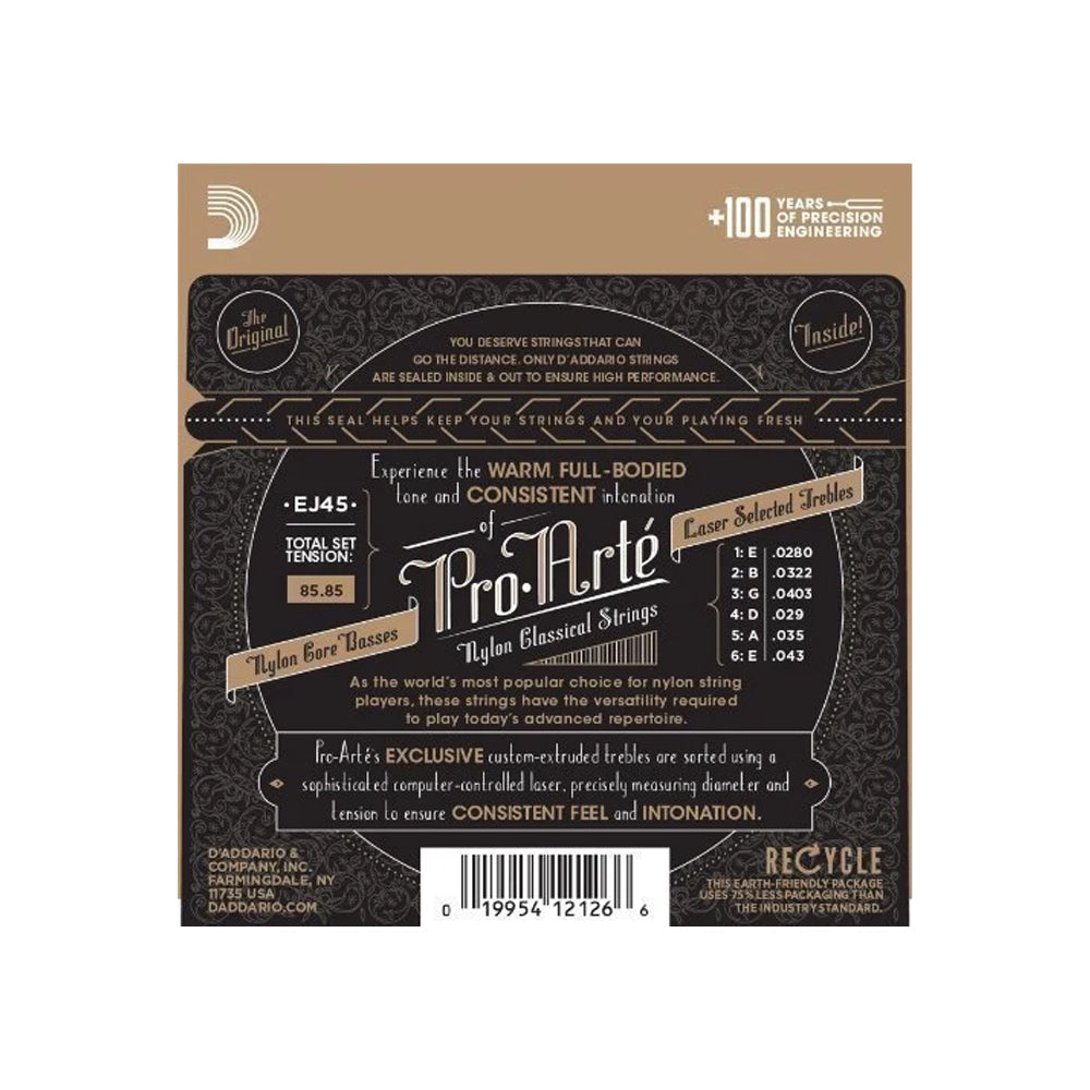 Žice za klasičnu gitaru D'Addario Pro Arte EJ45 (NYL) Normal Tension