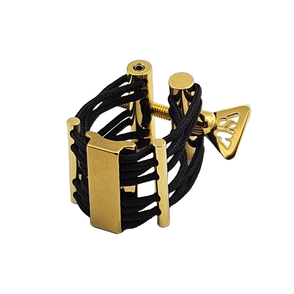 Ligatura za tenor saksofon SCV M-TOUCH (crna, Gold Plated, M, Booster)