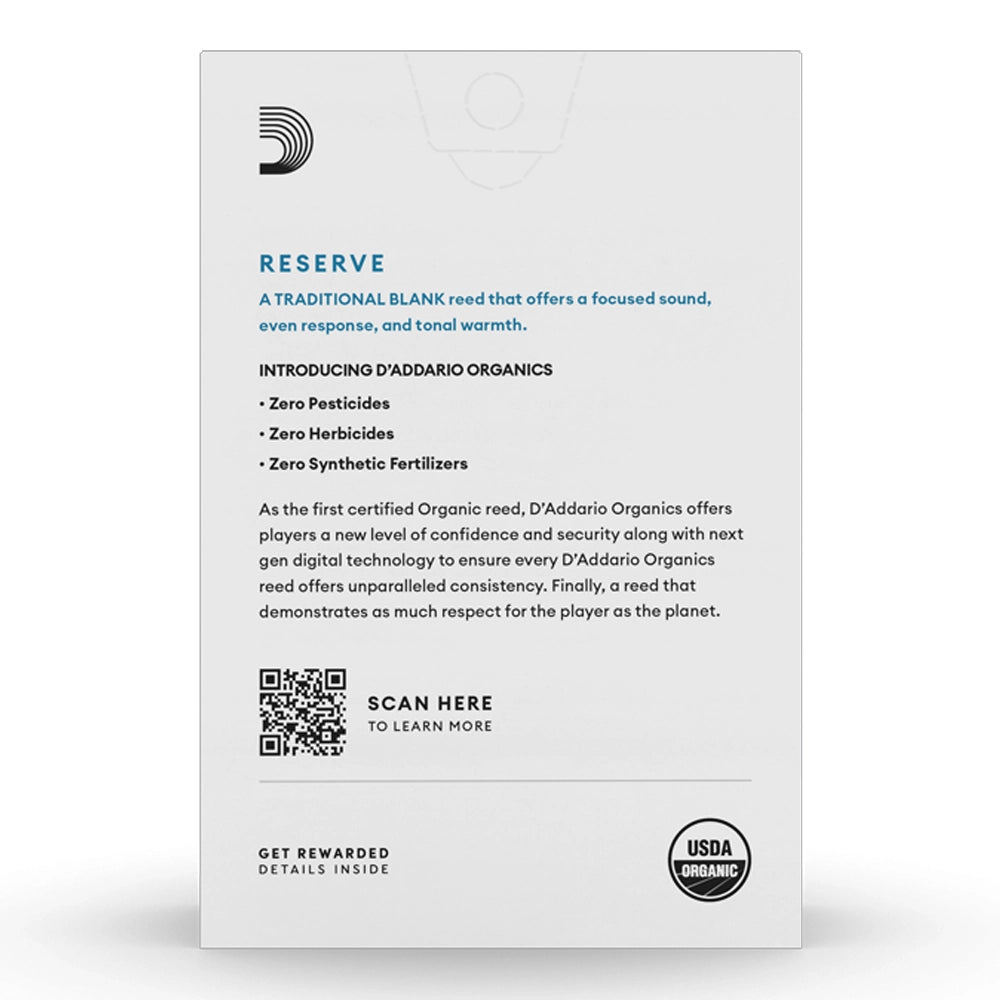 Pisak za Bb Klarinet D'Addario Reserve Organic 3.5